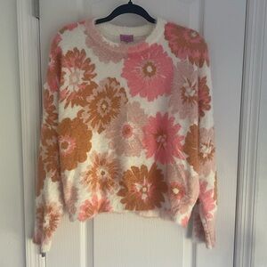 Francesca’s Miami Pink Floral Sweater